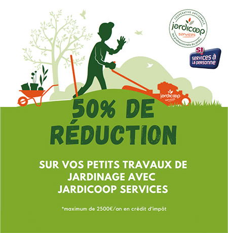 50% de réduction sur vos petits travaux de jardinage avec Jardicoop services